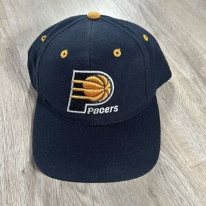 Vintage Puma Indiana Pacers Hat Snapback NBA Basketball Wool‎ Blend Blue Cap